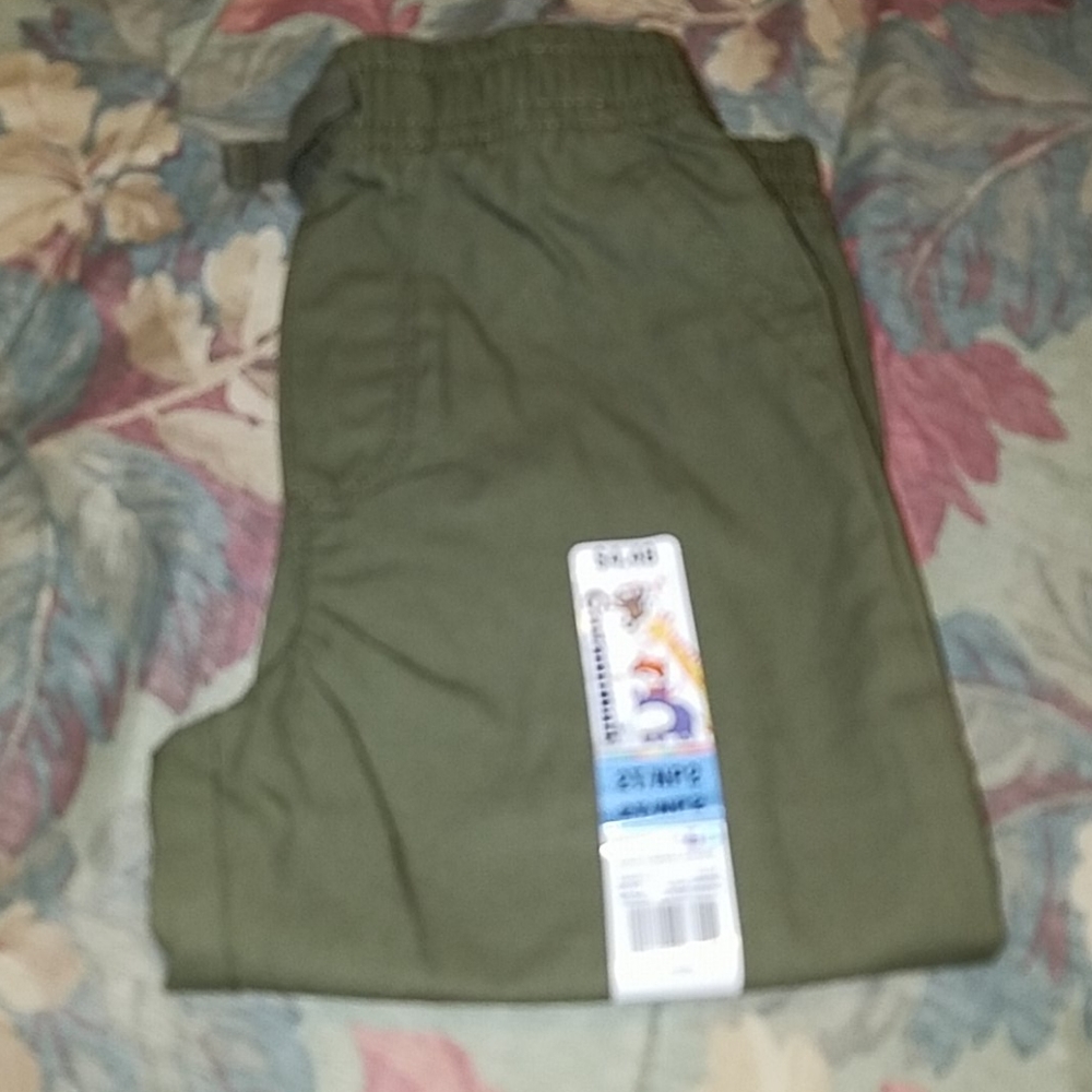 Toddler's boy's 2t solid canvas joggers